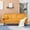 Orange, variant on 72" Corduroy Convertible Sofa Bed, Pull-Out Loveseat Sleeper with Cup Holder, Modern Loveseat Sofa Sleeper with Stable Legs for Living Room Apartment, Pink