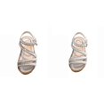 thumbnail image 1 of (2-Pack) Rinsvye Girls Sandals Open Toe Design Lightweight Comfortable Fit Summer Durable Rubber Sole Trendy Look For Beach Parties Casual Outings Easy To Walk, 1 of 6