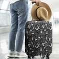 thumbnail image 2 of Black Gothic Moon Card Moth Pattern Luggage Cover Fashion Suitcase Cover Baggage Covers Fit 25-28 Inch Luggage (Go Travel), 2 of 5