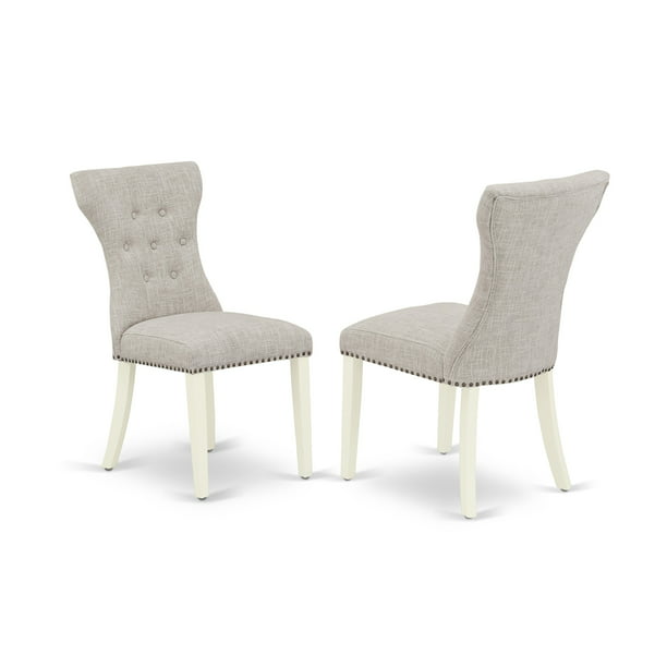 Set Of 2 Chairs Gallatin Parson Chair, White Upholstered Parsons Dining Chairs