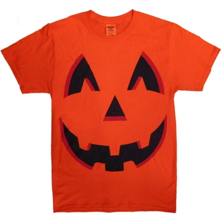 Halloween Mens Orange Jack-O-Lantern Pumpkin Costume