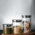 thumbnail image 4 of 1PCS Glass Canister (Coffee  Sugar  Cream) 350 ML with Silver Metallic Screw Type Lid, 4 of 5