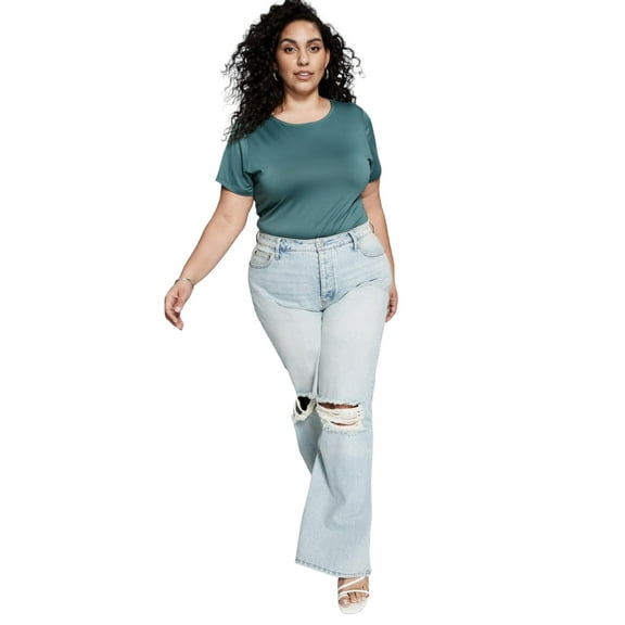 Now This Plus Size Crewneck Bodysuit Hunter 1X