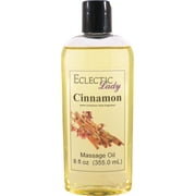 Cinnamon Massage Oil by Eclectic Lady, 8 oz, Sweet Almond Oil and Jojoba Oil
