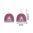 thumbnail image 6 of Pnellth Valentine Day Earrings 1 Pair Women Color Contrast Love Letter Print Earrings Pink Series Hook Earrings Romantic Valentine Day Drop Earrings, 6 of 8
