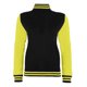 thumbnail image 2 of AWDis Just Hoods - Chaqueta modelo Electric Varsity para mujer (Negro/amarillo eléctrico), 2 of 2