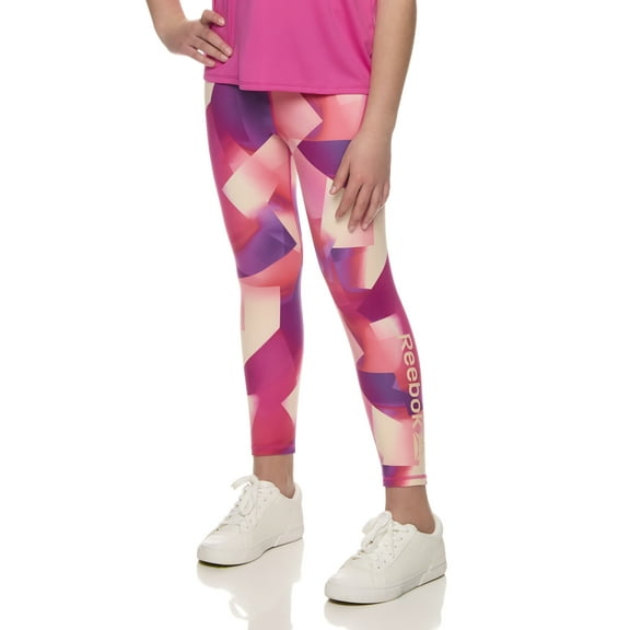 Reebok Girl's Athletic Printed Capri Legging, Sizes 4-18
