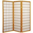 thumbnail image 1 of Oriental Furniture Three Panel Window Pane Shoji Screen in Honey, 1 of 1