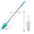 thumbnail image 3 of Desatascador de inodoro revolucionario, destapador de alta presión con estructura de acero inoxidable, desatascador de desagües de aire para varios desagües, mango ergonómico de ABS, P002, 3 of 5
