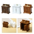 thumbnail image 2 of lixuesong Miniature Dollhouses Bathroom Sink and Cabinet Set 1/16 Scale for Realistic Home Decoration, 2 of 2