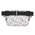 thumbnail image 3 of Zufioo Daisies Flowers Print Square Double Layer Waist Bag, Durable & Stylish Fanny Pack with Zippered Pockets and Adjustable Strap for Outdoor & Daily, 3 of 9