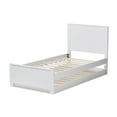 thumbnail image 6 of Baxton Studio Catalina Modern Classic Mission Style Brown-Finished Wood Twin Platform Bed with Trundle, 6 of 7