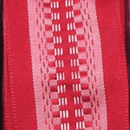 The Ribbon People Red and Pink Woven Wired Craft Ribbon 1.5" x 54 Yards