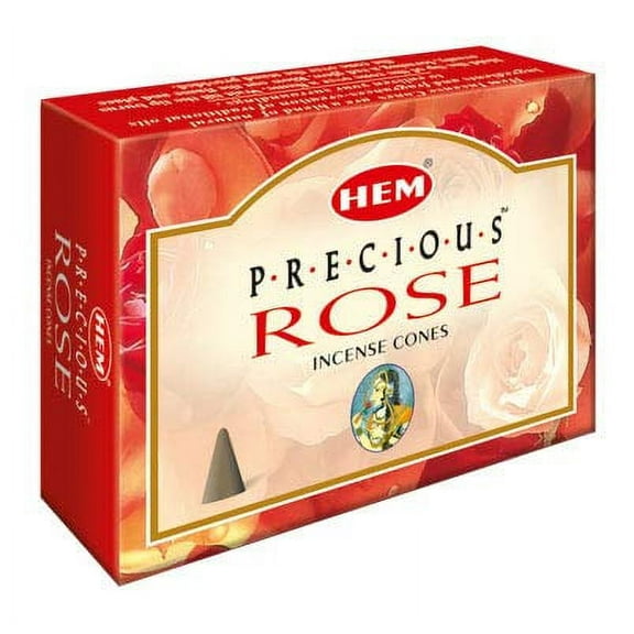 HEM -Precious Rose Incense Cones - Pack of 12