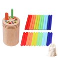 thumbnail image 1 of WIZUTIZ - Medias de madera para niños, juguetes de clasificación de colores para niños pequeños de 2, 3, 4, 5 y 6 años, juguetes sensoriales para desarrollar la capacidad de reconocimiento de, 1 of 4