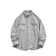 thumbnail image 1 of Blusa y camisa de manga larga con cuello vuelto para hombre, blusa informal de moda con cuello vuelto y botones, blusa de manga larga para hombre, 1 of 3