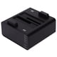 thumbnail image 2 of Caja de disco duro de doble bahía 5Gbps USB3.0 disipación de calor segura intercambio en caliente estación de acoplamiento de disco duro enchufe de EE. UU. 100-240V, 2 of 10