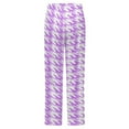 thumbnail image 6 of Purple And White Ripple Winter Female Pants Flannel High Waist Women Pants Lady Warm Straight Leg Plush Trousers, 6 of 7