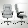 thumbnail image 3 of HOMCOM Office Chair, Computer Desk Chair with Flip-up Armrest, Gray, 3 of 8