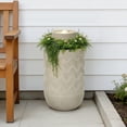 thumbnail image 2 of LuxenHome Outdoor Lighted Polyresin Fountain with Planter, Decorative Garden Accent, 2 of 14