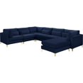 thumbnail image 1 of Meridian Furniture Julia Sectionnel Modulaire Velours Marine, 1 of 5