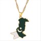 thumbnail image 4 of Gold Pakistan Map Flag Pendant Necklaces Stainless Steel, 4 of 5