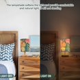 thumbnail image 5 of Tropical Flowers and Leaves Table Lamp with USB Port LED Warm Light Lamp Night Light Home Decor, 5 of 7