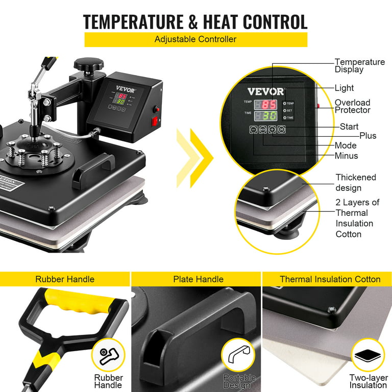 Buy 8 in 1 Combo Heat Press Machine, Heat Press Machine Combo, 15x15 Inches Heat  Machine