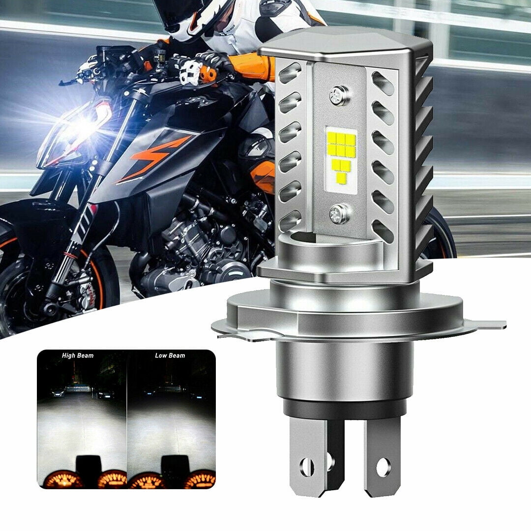 H4 9003 Hb2 Led Motorcycle Headlight Bulb Hid Hi Low Beam 6500k High Power Walmart Com Walmart Com