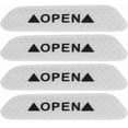 thumbnail image 1 of Blanco - Tira de advertencia reflectante, 12 piezas de pegatina de advertencia reflectante para puerta de automóvil, tira de seguridad., 1 of 5