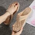thumbnail image 2 of LIANGP Women's Sandals Fashion Women Summer Slip On Casual Open Toe Wedges Comfortable Beach Flip Flops Shoes Sandals Slippers Women's Shoes Pink Size 7.5, 2 of 4