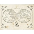 thumbnail image 2 of Babbit, Gwendolyn 24x19 White Modern Wood Framed Museum Art Print Titled - Zone World Map II, 2 of 4