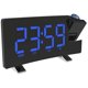 thumbnail image 1 of Reloj despertador de proyección, radio reloj digital con cargador USB, rango completo de atenuación 0, reloj despertador dual para personas que duermen mucho, repetición, 1 of 5