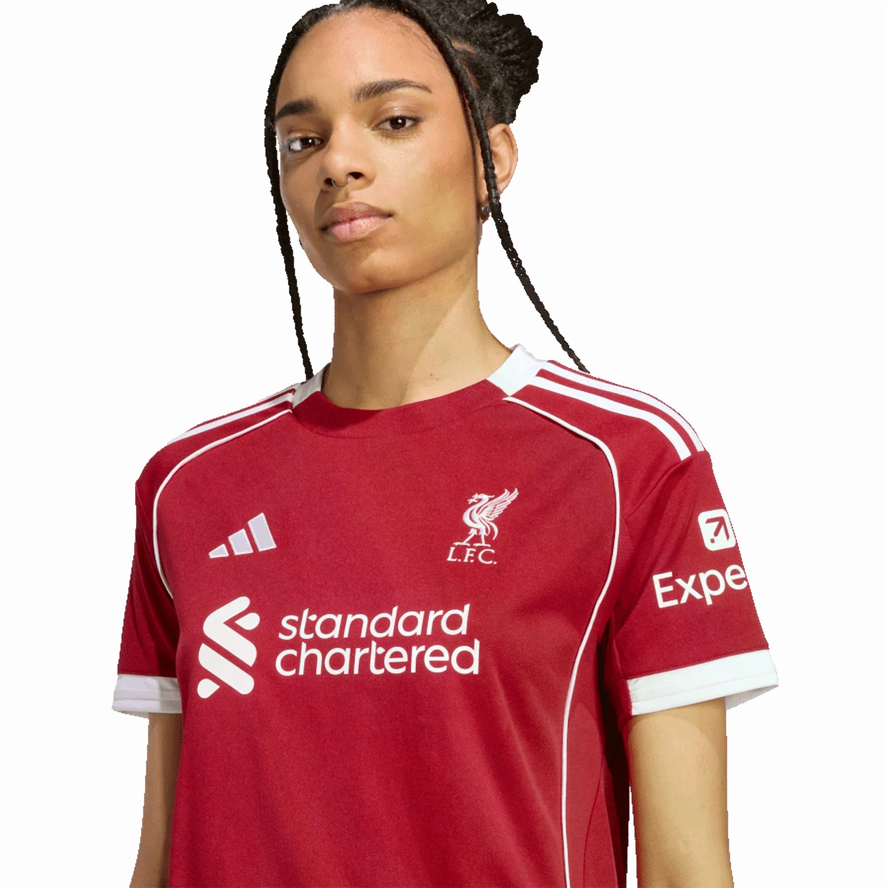 Adidas Liverpool FC 25/26 Home Women's Long Sleeve Soccer Jersey Red photo 4