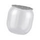thumbnail image 1 of Reposapiés otomano de almacenamiento, baúl de almacenamiento transparente, taburete de tocador de 18 l, reposapiés portátil gris, 1 of 9