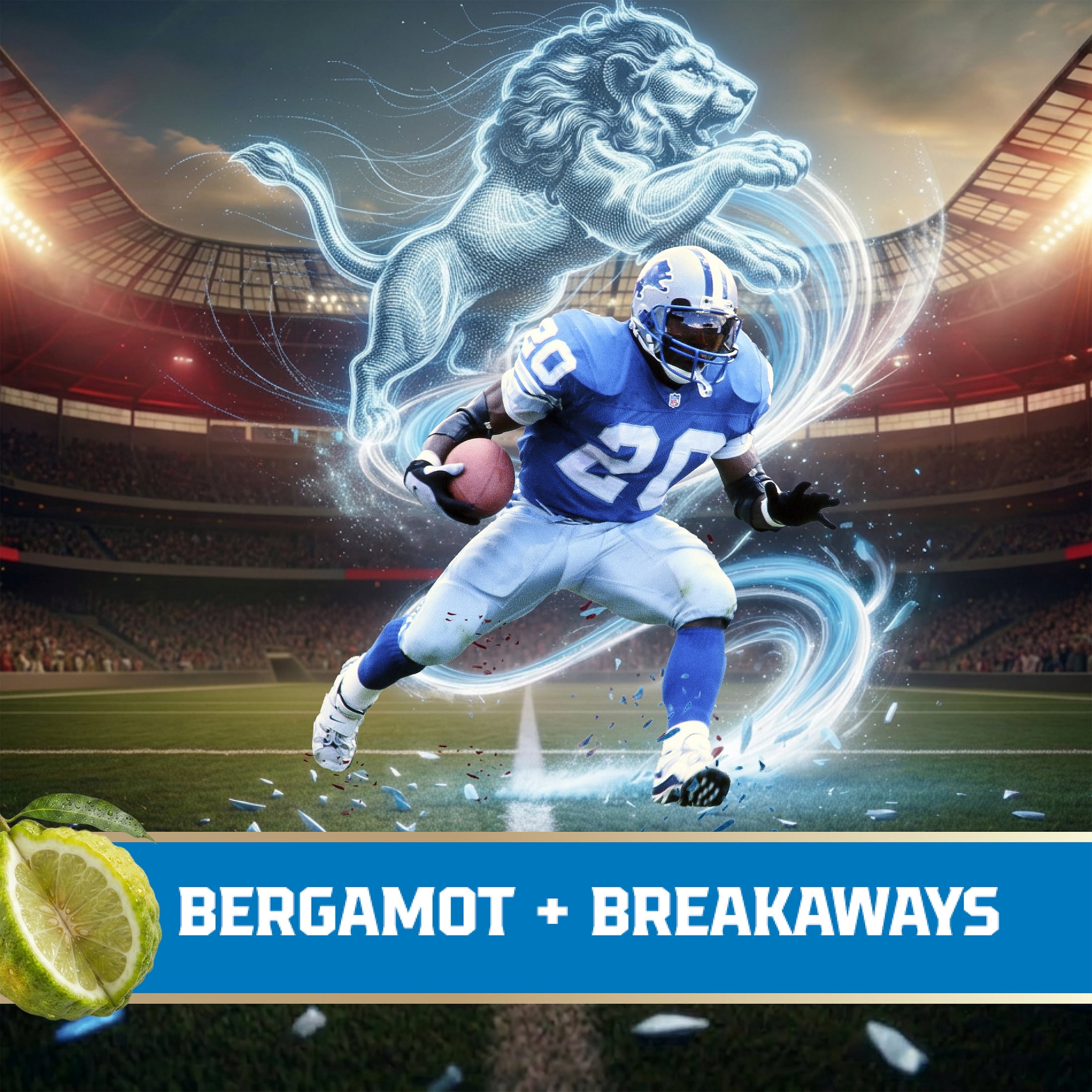Old Spice Deodorant for Men, Antiperspirant, NFL Collection, Barry Sanders, Scent of Bergamot + Breakaways, 2.6 oz