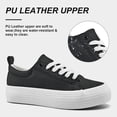 thumbnail image 2 of Women’s Men’s Platform Sneakers Low Top PU Leather Shoe Casual Breathable Lace Up Shoes Fashion Platform Walking Sneakers, 2 of 5