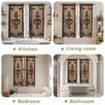 thumbnail image 6 of Barn Door Kitchen Curtains, Farmhouse Wooden Grain Rustic Tribal Pattern Light Filtering Window Curtain Panels, 2Pcs Rod Pocket Window Treatments Set for Living Room Bathroom Bedroom 42x63 Inches, 6 of 9