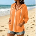 thumbnail image 6 of Jackets for Women Lightweight Long Sleeve Zip up Jacket Loose Fit with Pockets for Outdoor Travel Casual Hooded Jackets,Sizes S-2XL, 6 of 9