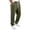 09#Army Green, variant on Men's Straight Leg Pants, Solid Color Drawstring Elastic Waist Loose Fit Fall Casual Trousers with Pockets Beige L