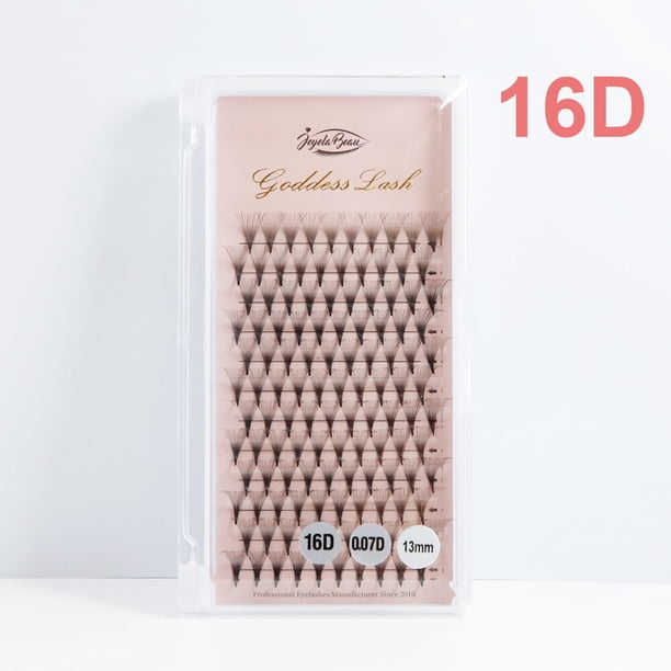 Extensiones de pestañas de abanico prefabricadas de diosa, pestañas naturales, volumen ruso suave, visón falso, extensiones de pestañas individuales, 12D 14D 16D 20D hola suerte unisex