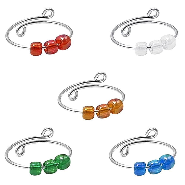 Anillo De Ansiedad Anillos Antiestrés Para La Ansiedad Anillo Giratorio Con Cuentas Para Mujeres Anillo De Dedo De Apertura Regalos De Joyería Para Mujeres Y Niñas Methold AP006397-06