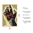 thumbnail image 2 of Fritz Lang’s M - Starring Peter Lorre - Vintage Film Movie Poster c.1931 - 8 x 12 inch Vintage Wood Art Sign, 2 of 4