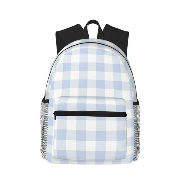 Easygdp Blue Checkboard Mochila Casual para Portátil, Mochila para Escuela, Viajes, Negocios