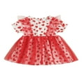 thumbnail image 1 of Robe à Manches Courtes Imprimé Cœur pour Fille pour la Saint-Valentin, 1 of 8