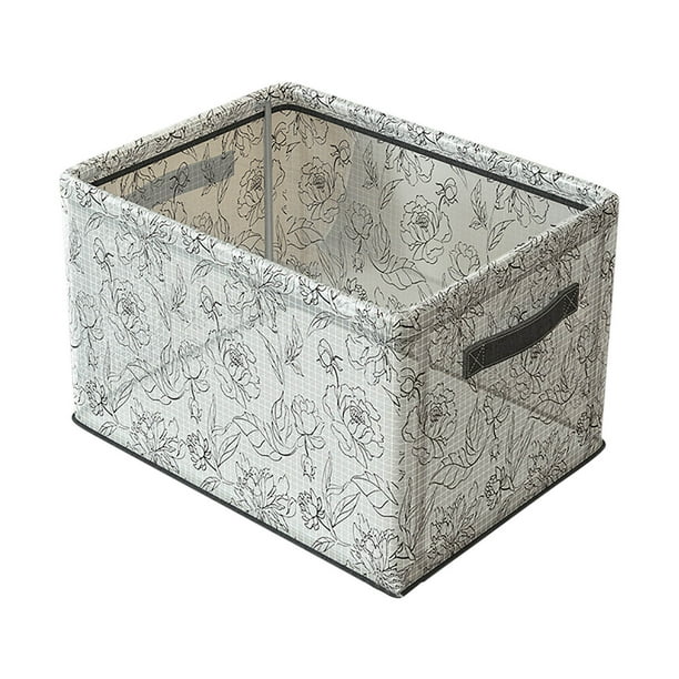 Caja de almacenamiento con estructura de acero y asas para organización de escritorio. Contenedor plegable de malla de PVC para aperitivos, libros, cosméticos y ropa. Ideal para el hogar, la cocina y