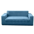 thumbnail image 1 of Huluwajiuyeye Housse de Canapé Universelle Couleur Unie Toutes Saisons Mode Tricotée Élastique Housse Complète Housse de Canapé Imperméable Coussin de Canapé Easygoing Housse de Canapé Housses de Canapé pour Rangement Housse de Canapé Extensible, 1 of 2