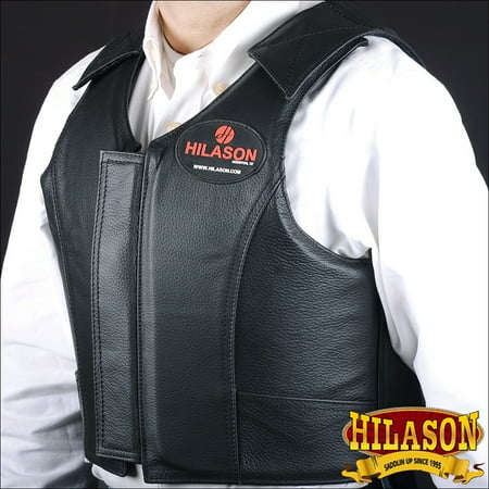 - SMALL HILASON LEATHER BAREBACK PRO RODEO HORSE RIDING PROTECTIVE VEST