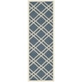 thumbnail image 2 of Safavieh Courtyard Jasper Geometric Indoor/Outdoor Runner Rug, Navy/Beige, 2'3" x 6'7", 2 of 9