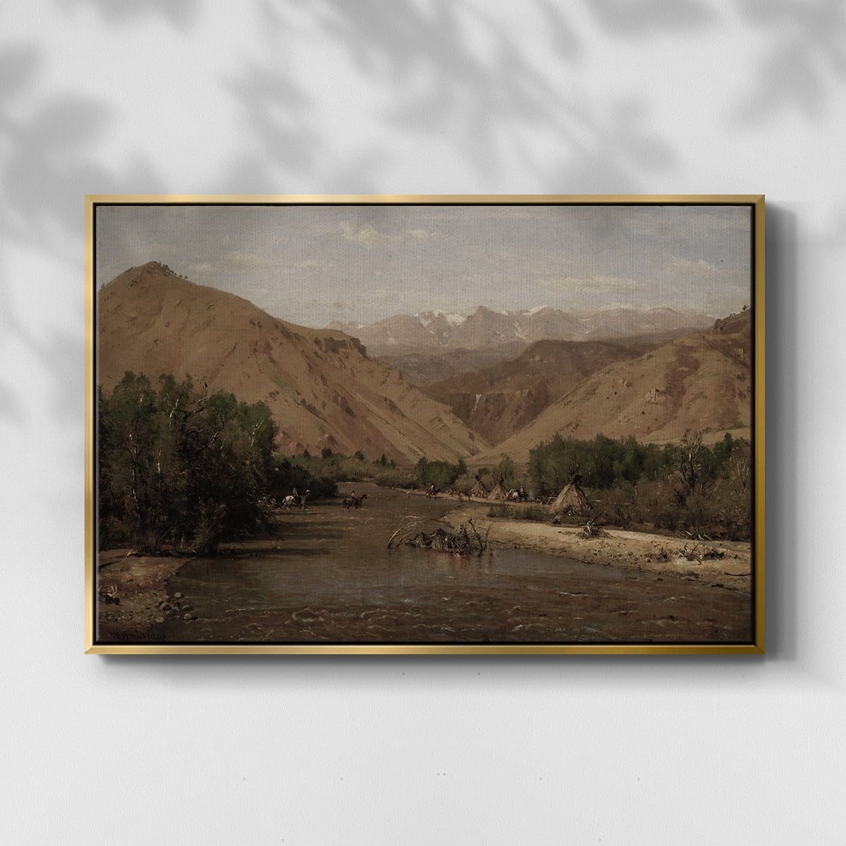 Vintage Landscape-CCXXVI By Wexford Home Framed in Gold Wood Gallery Wrapped Canvas 27 in. x 41 in.